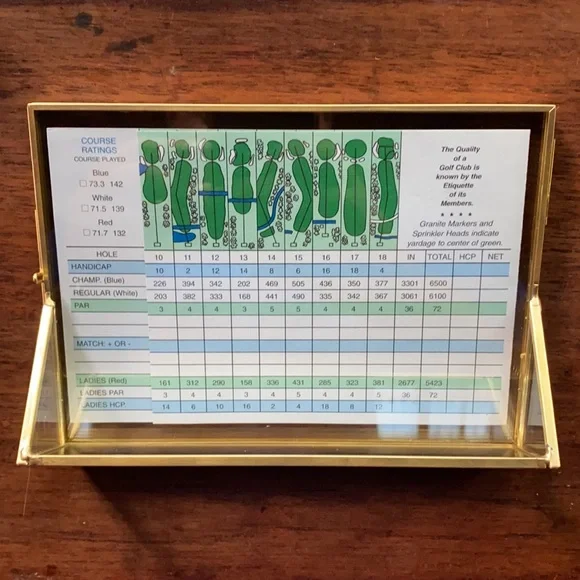 Arnold Palmer Signed Latrobe Country Club Scorecard in Gold Frame